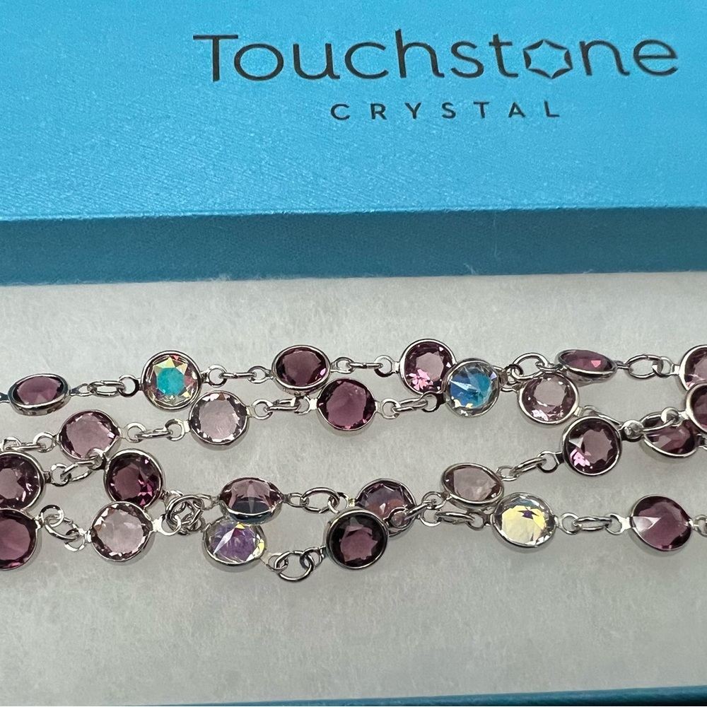 Touchstone Crystal by Swarovski Chanelle necklace in PASSION new in box